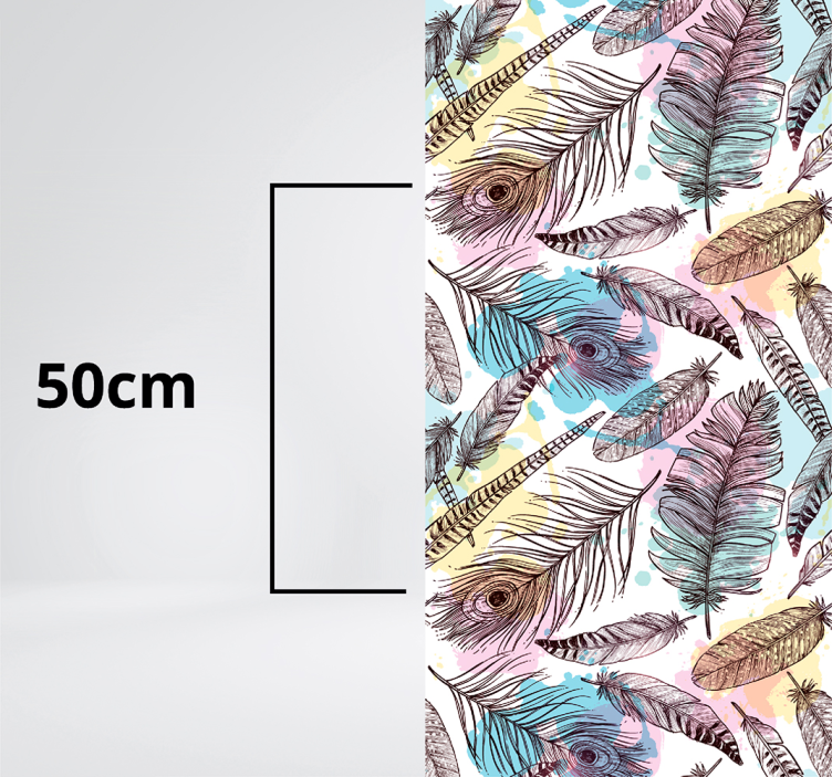 Feather Motif floral vinyl carpet - TenStickers