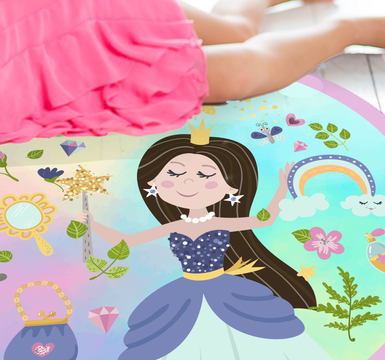 Fairytale Princess kids vinyl carpet - TenStickers