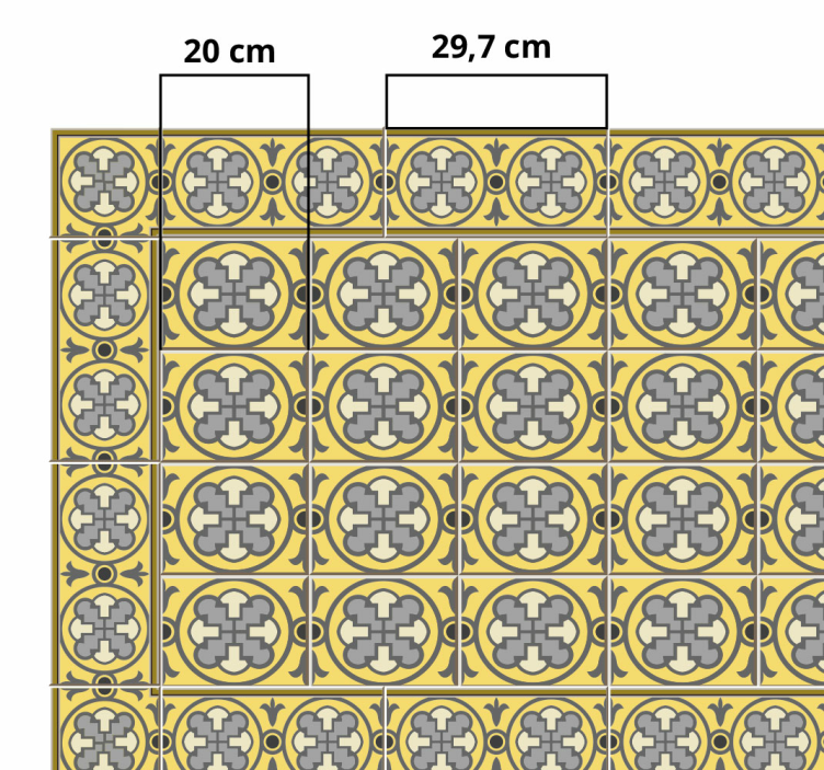 Ornate Mediterranean tile vinyl carpet - TenStickers