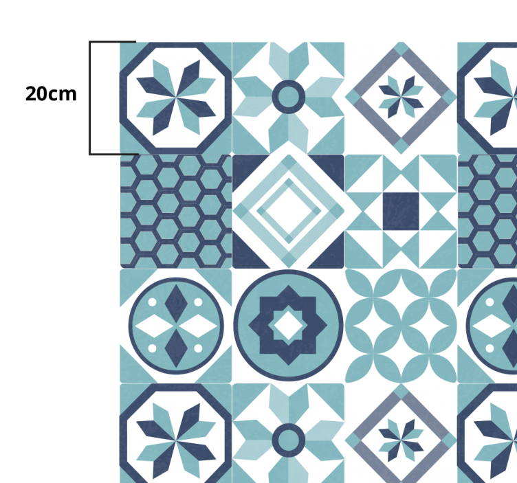 Mosaic vinyl carpet inspired by mosaic tiles - TenStickers