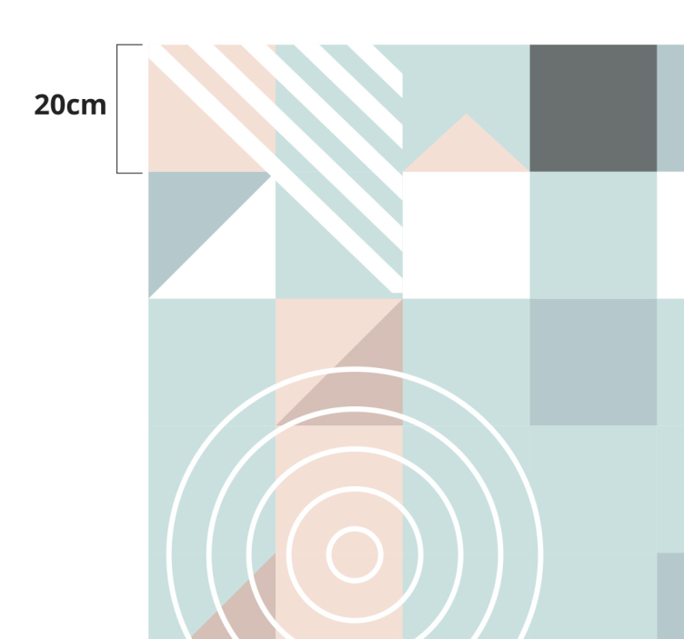 Abstract Motif geometric vinyl carpet - TenStickers