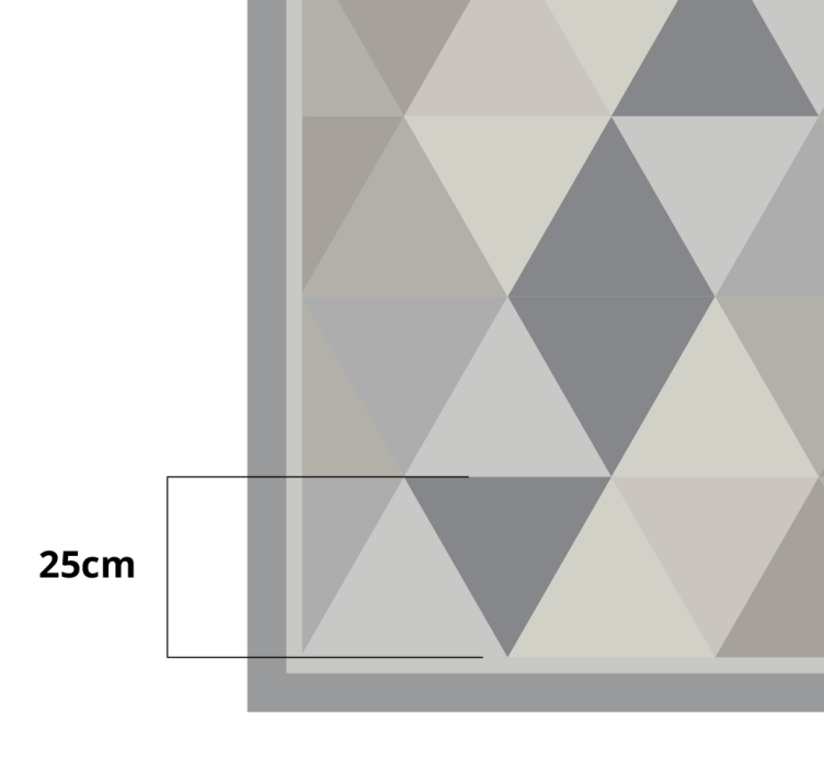 Triangular Grey Harmony geometric vinyl carpet - TenStickers