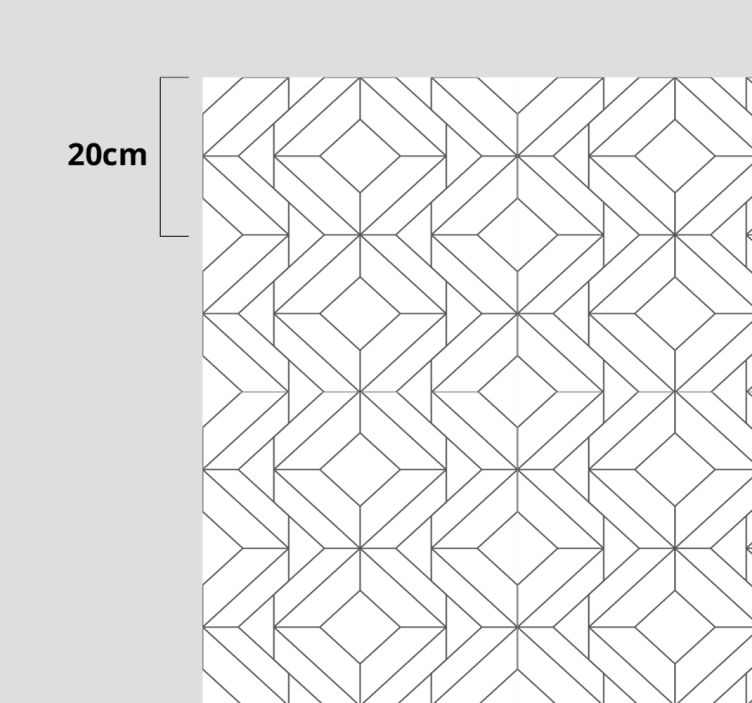 White Pattern geometric vinyl carpet - TenStickers