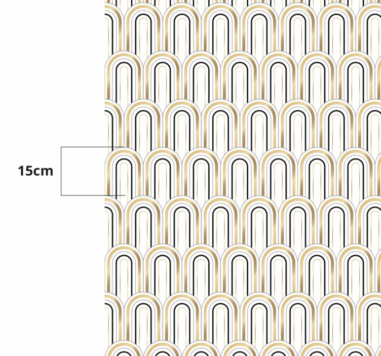 Arch Pattern Design geometric vinyl carpet - TenStickers