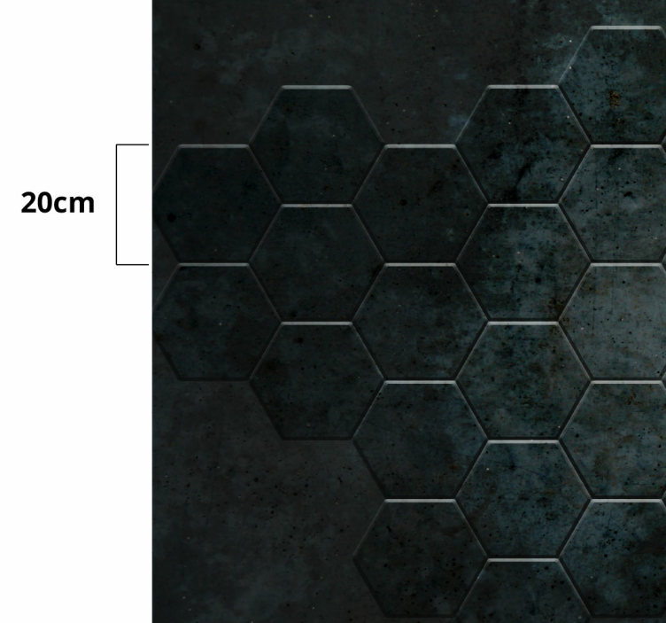 Hexagonal Pattern tile vinyl carpet - TenStickers