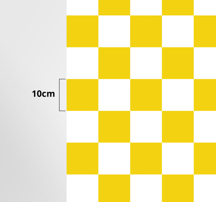 Checkered pattern  yellow vinyl carpet - TenStickers
