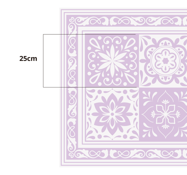 Mandala Elegance bathroom vinyl carpet - TenStickers