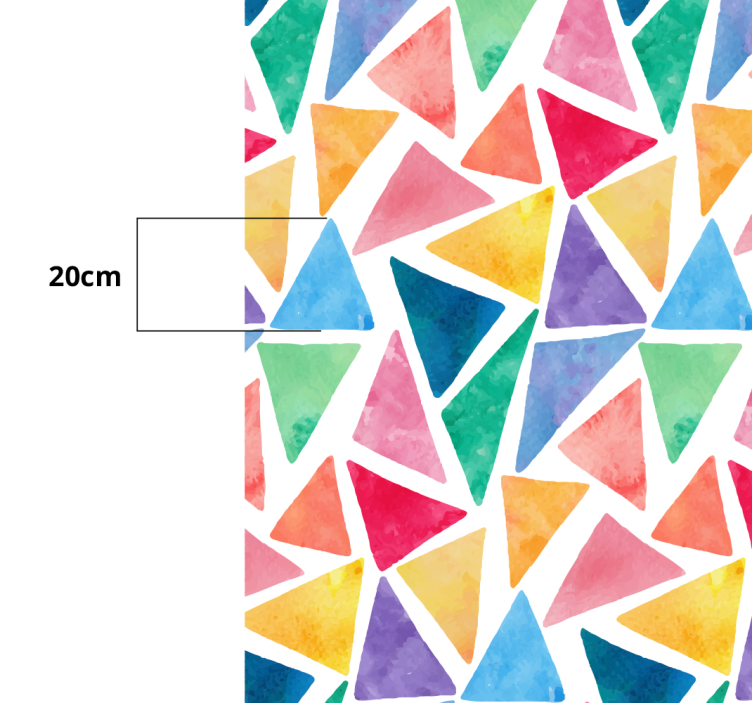 Colorful Triangles geometric vinyl carpet - TenStickers