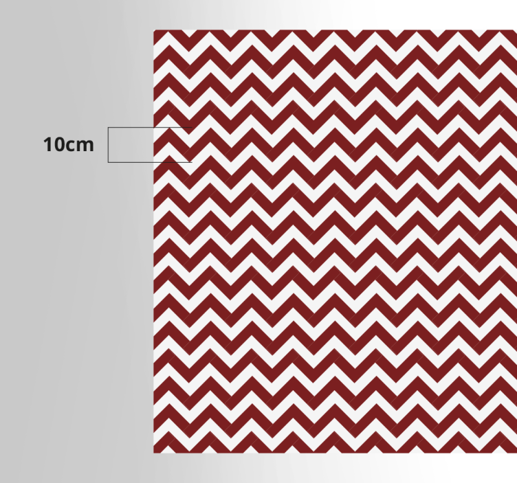 Red chevron style geometric vinyl carpet - TenStickers
