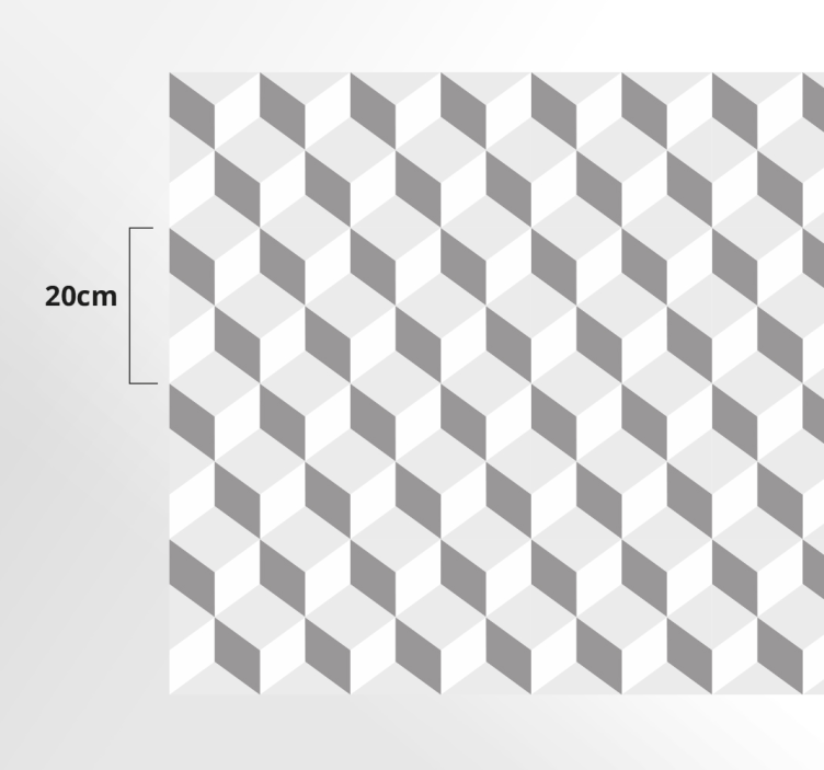 grey cubes kitchen vinyl carpet - TenStickers