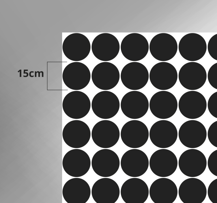 Monochrome Circle Pattern geometric vinyl carpet - TenStickers