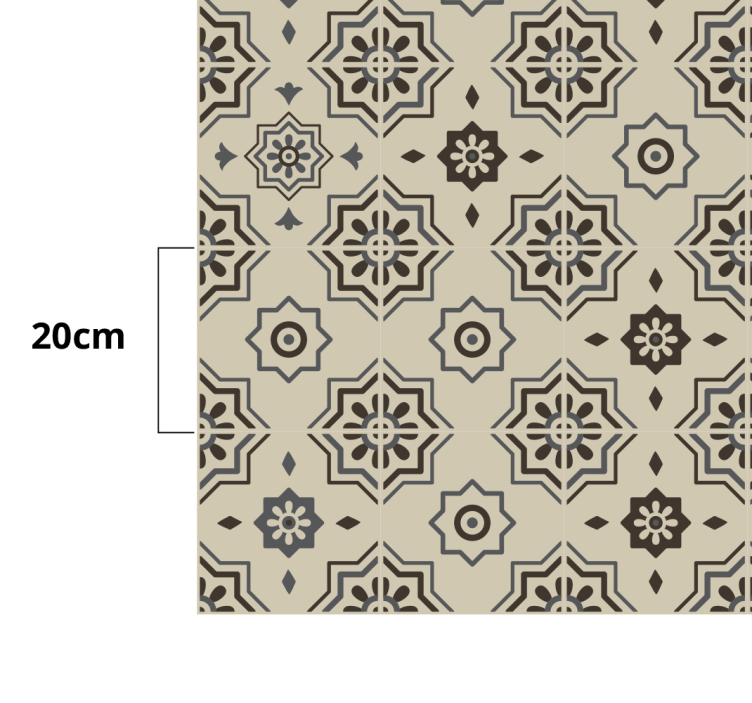 Patterned Runner tile vinyl carpet - TenStickers