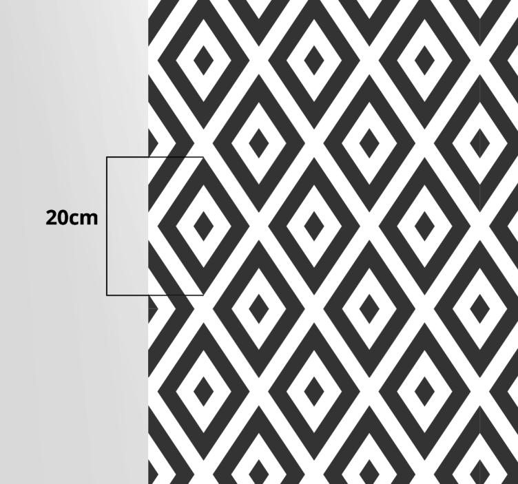 Black and white labyrinth tile carpet - TenStickers