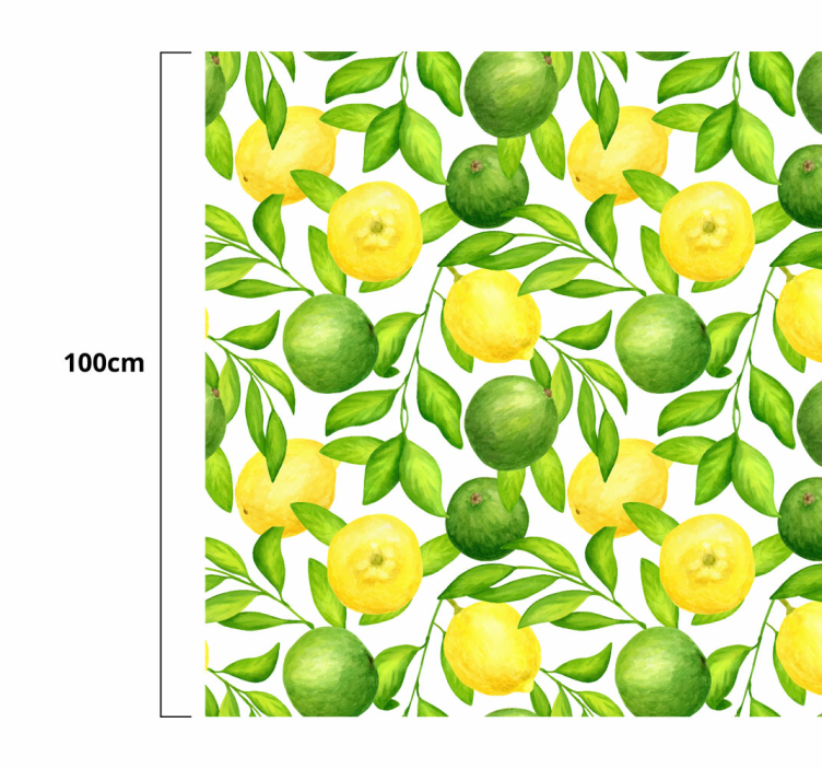 Citrus Leaf Overlay kitchen vinyl carpet - TenStickers