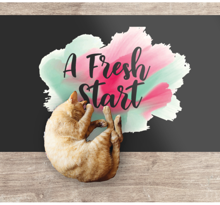 A Fresh Start custom vinyl carpet - TenStickers
