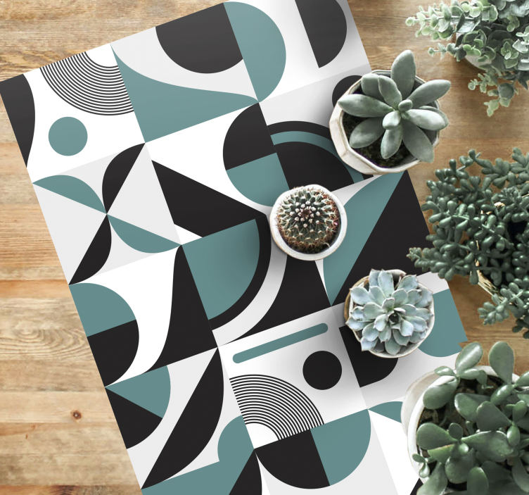 Abstract Arrangement geometric vinyl carpet - TenStickers