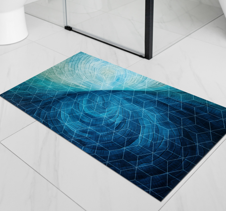 abstract blue background bathroom vinyl carpet - TenStickers