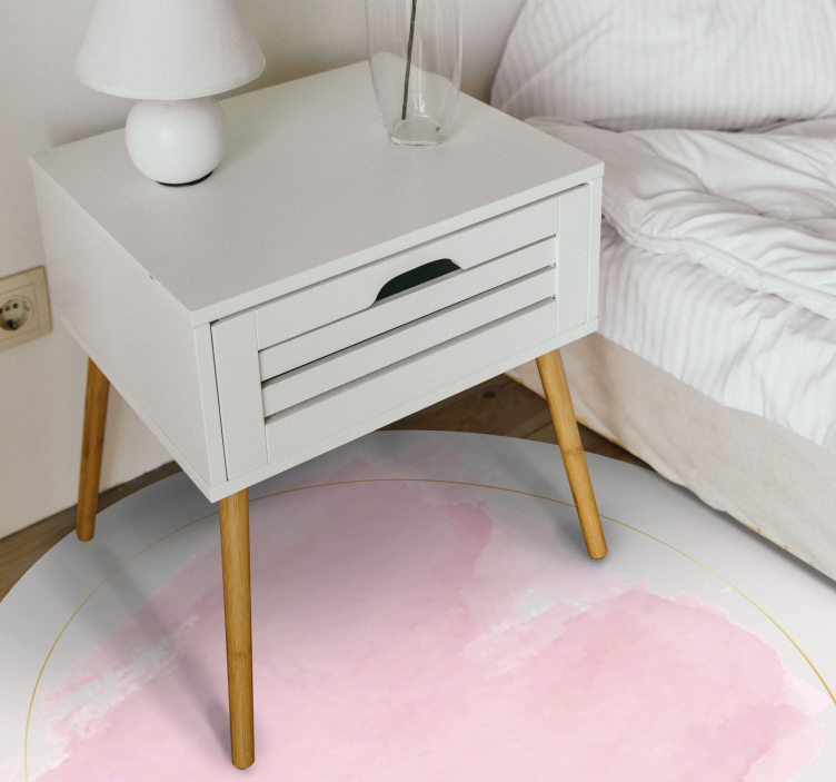 Abstract Botanical circular vinyl carpet - TenStickers