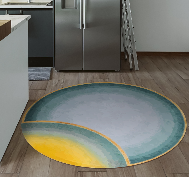 Abstract Circular Form minimalist vinyl carpet - TenStickers