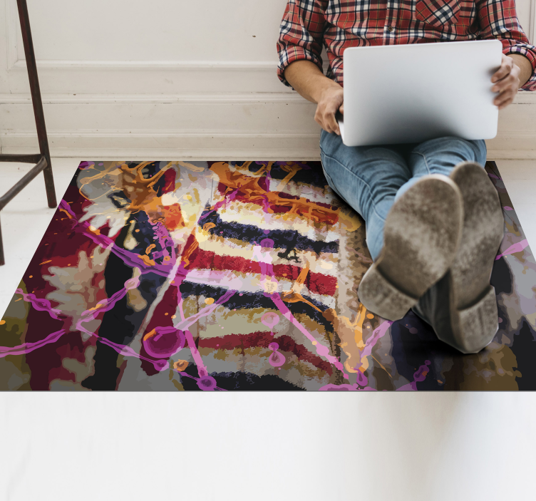 Abstract Color Flow texture vinyl carpet - TenStickers
