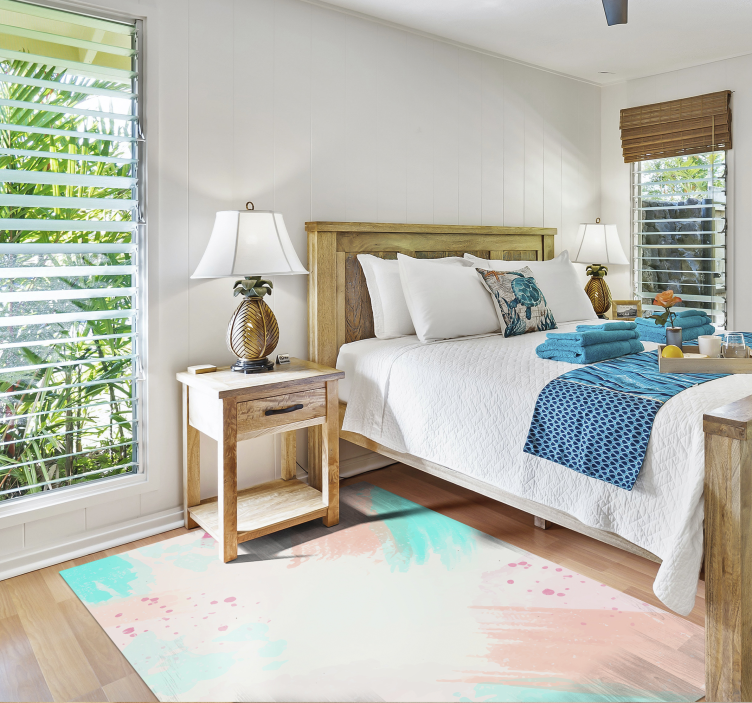 Abstract Color Splash minimalist vinyl carpet - TenStickers