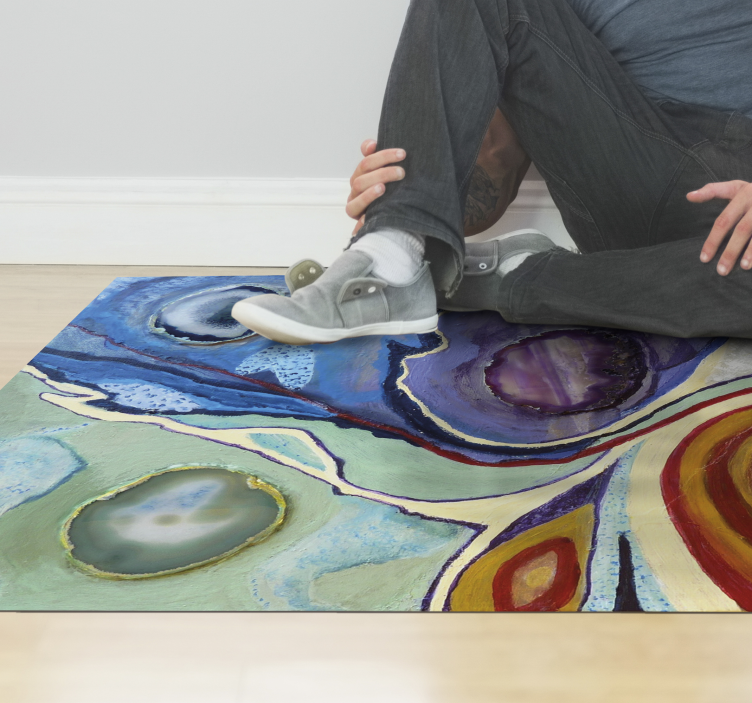 Colorful swirls marble vinyl carpet - TenStickers