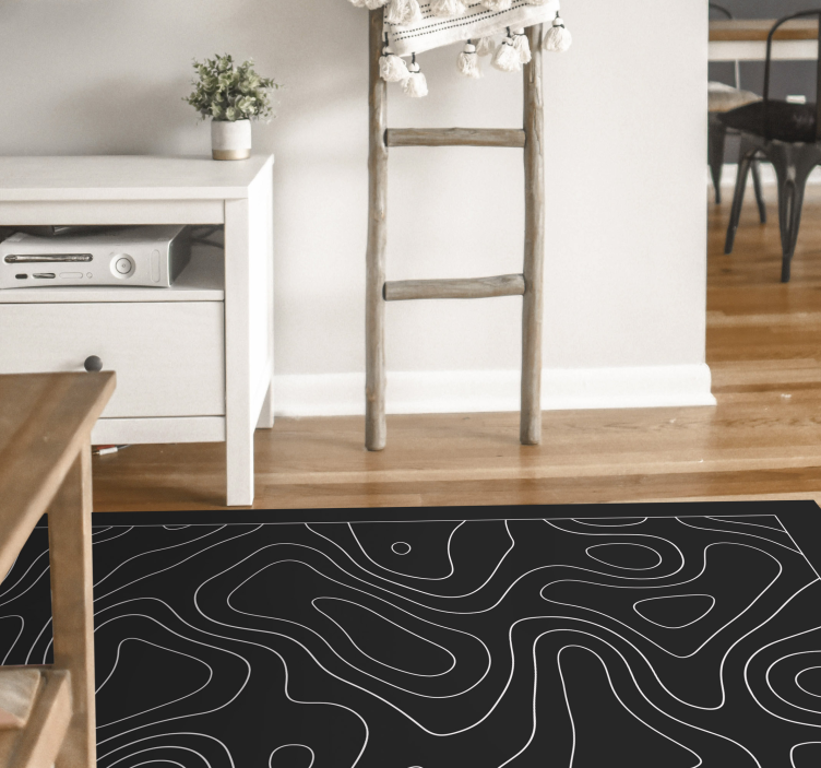 Abstract Contours geometric vinyl carpet - TenStickers