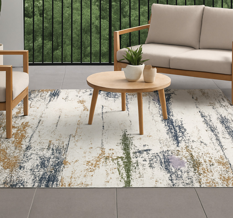 Abstract distressed design outdoor vinyl carpet - TenStickers