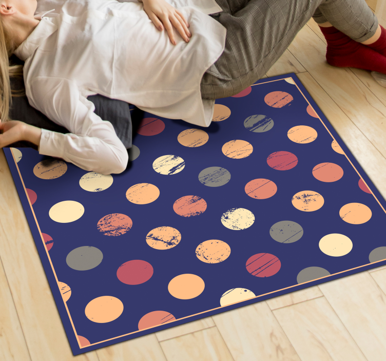 Abstract Dotted Pattern geometric vinyl carpet - TenStickers