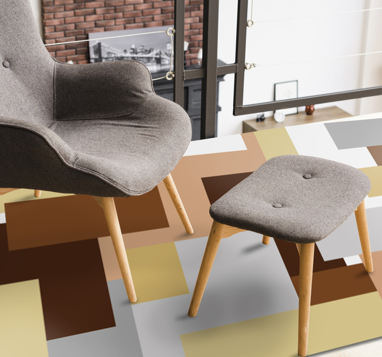 Abstract Geometric Motifs modern vinyl carpet - TenStickers