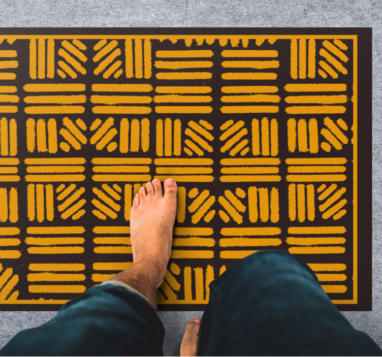 Abstract Geometric Pattern ethnic vinyl carpet - TenStickers