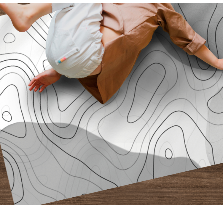 Abstract Linear Patterns minimalist vinyl carpet - TenStickers