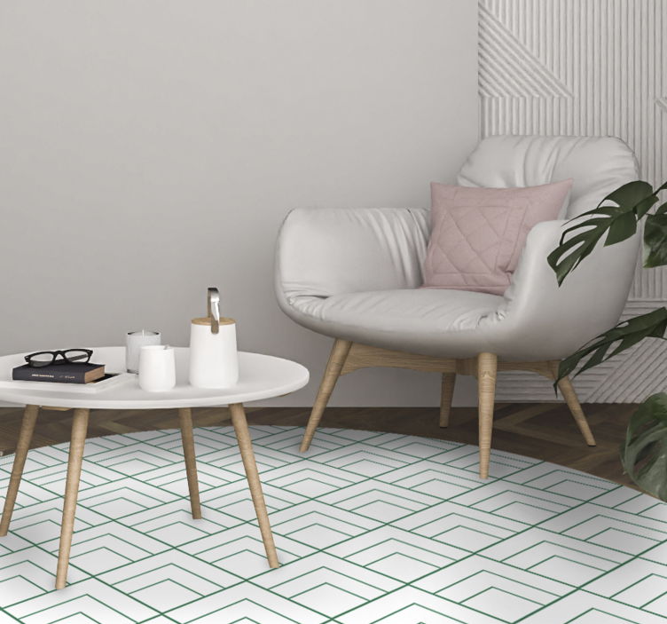 Geometric Lines Layer geometric vinyl carpet - TenStickers