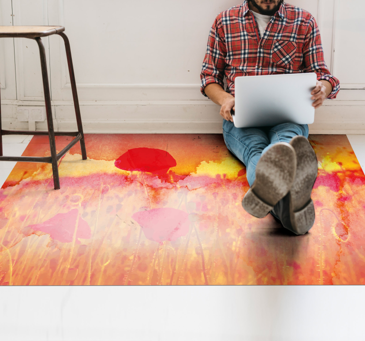 Abstract Meadow nature vinyl carpet - TenStickers