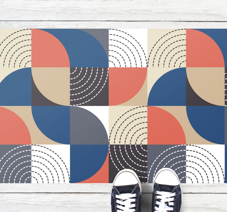 Abstract modern design geometric vinyl carpet - TenStickers