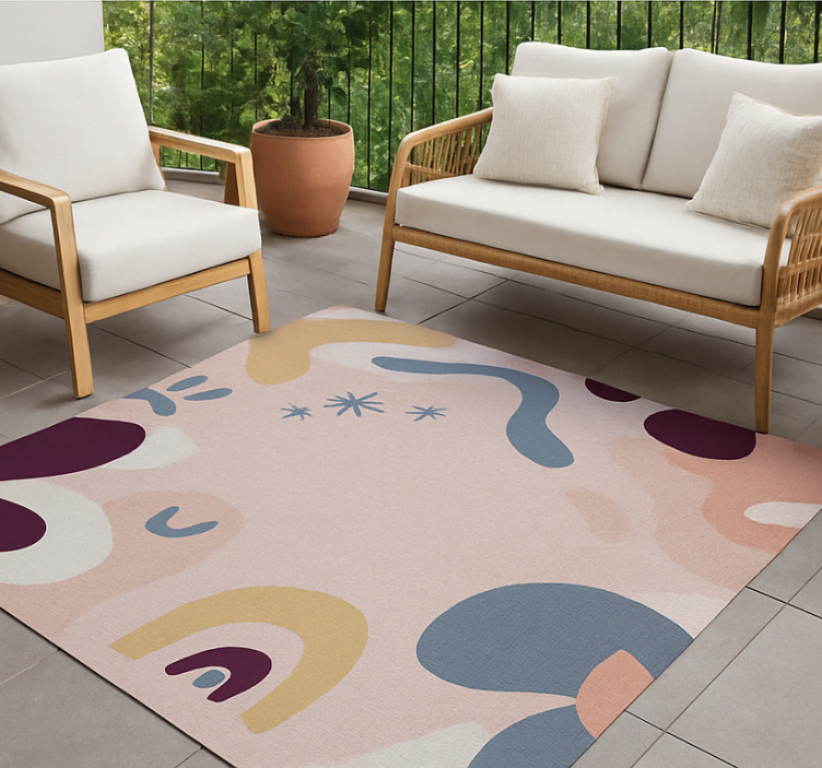 Abstract modern fabric outdoor vinyl carpet - TenStickers