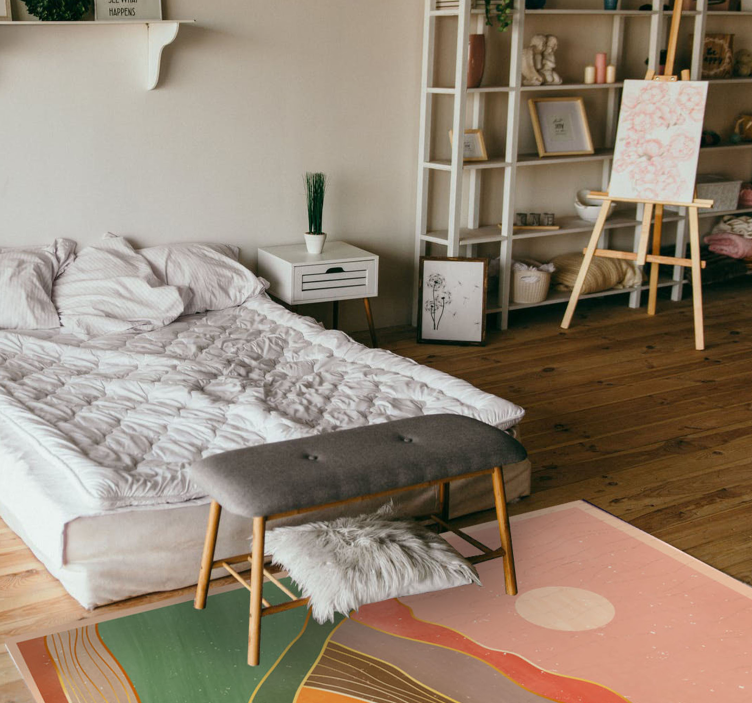 Abstract mountain scenery modern vinyl carpet - TenStickers