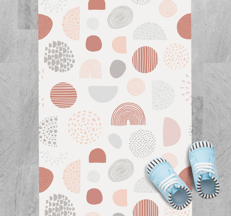 Abstract Pastel Shapes nursery vinyl carpet - TenStickers