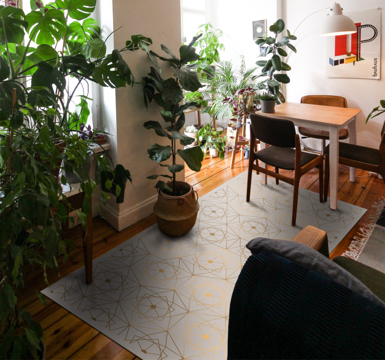 Abstract pattern of lines geometric rug - TenStickers