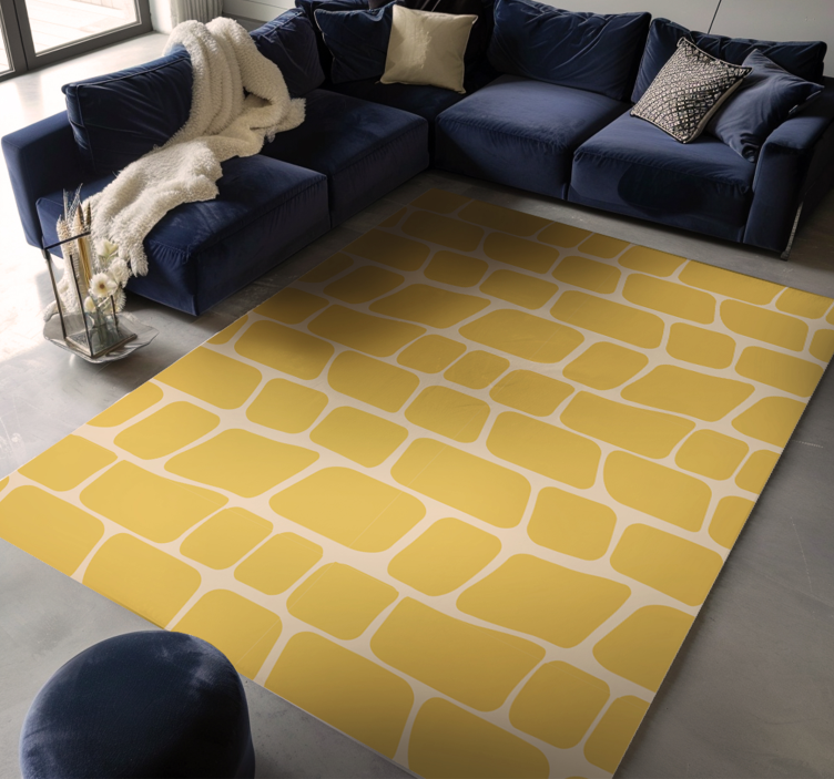 Abstract pattern  yellow vinyl carpet - TenStickers