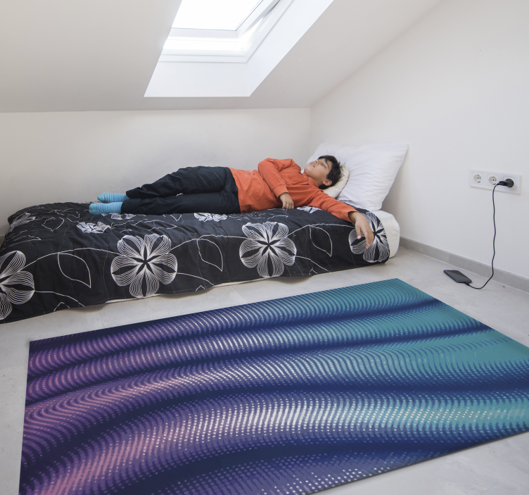 Abstract purple stripes vinyl rug - TenStickers