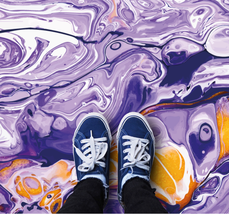 Abstract Purple Swirl marble vinyl carpet - TenStickers
