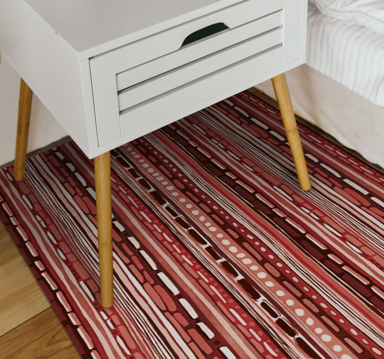 Abstract Red Lines striped vinyl carpet - TenStickers
