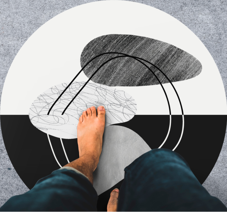 Abstract Shape Artwork minimalist vinyl carpet - TenStickers