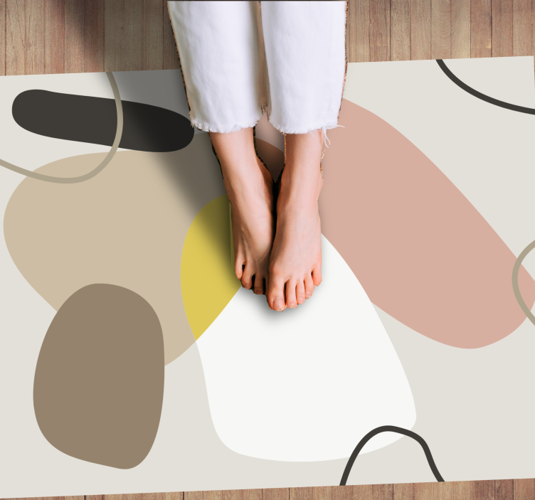Abstract Shapes geometric vinyl carpet - TenStickers