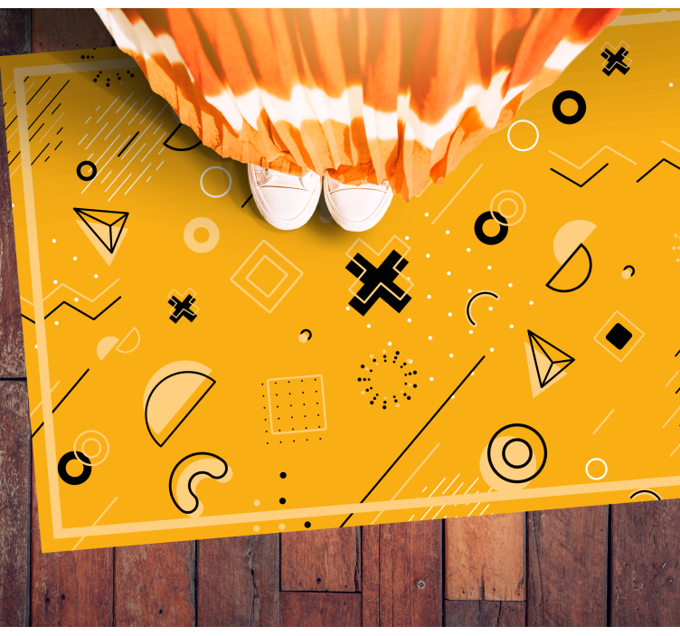 Abstract shapes pattern geometric vinyl carpet - TenStickers
