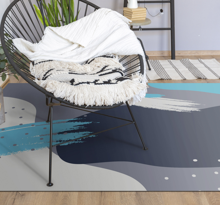 Abstract Splash Pattern modern vinyl carpet - TenStickers
