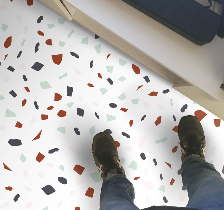 Abstract Terrazzo texture vinyl carpet - TenStickers