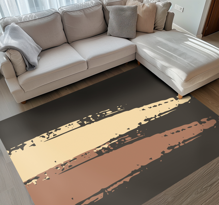 Abstract Textured Stripe brown vinyl carpet - TenStickers