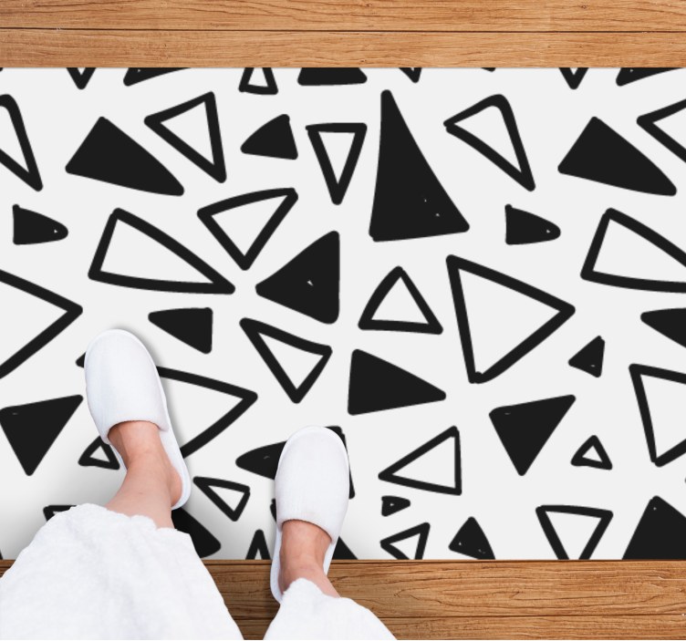 Abstract Triangular geometric vinyl carpet - TenStickers